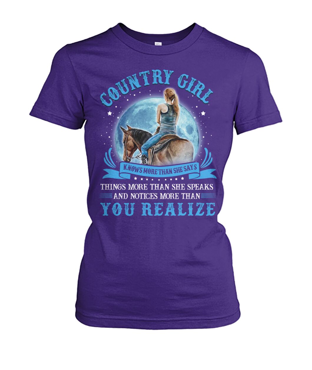 country girl knows more than she says - unisex  t-shirt , Hoodies - myfunfarm