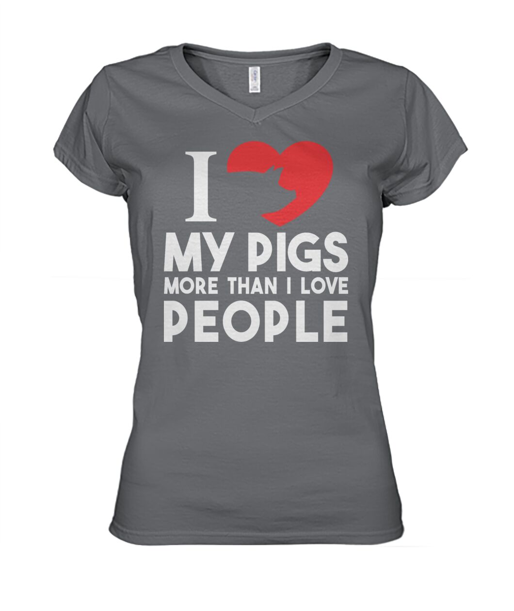 i love pig more than i love people - Men's and Women's t-shirt , Vneck, Hoodies - myfunfarm - clothing acceessories shoes for cow lovers, pig, horse, cat, sheep, dog, chicken, goat farmer