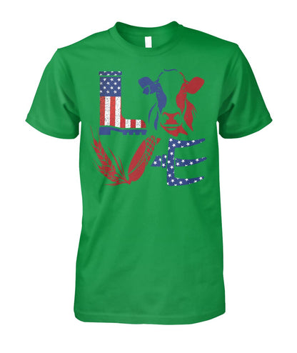 Love Cow USA  - design unisex  t-shirt , Hoodies
