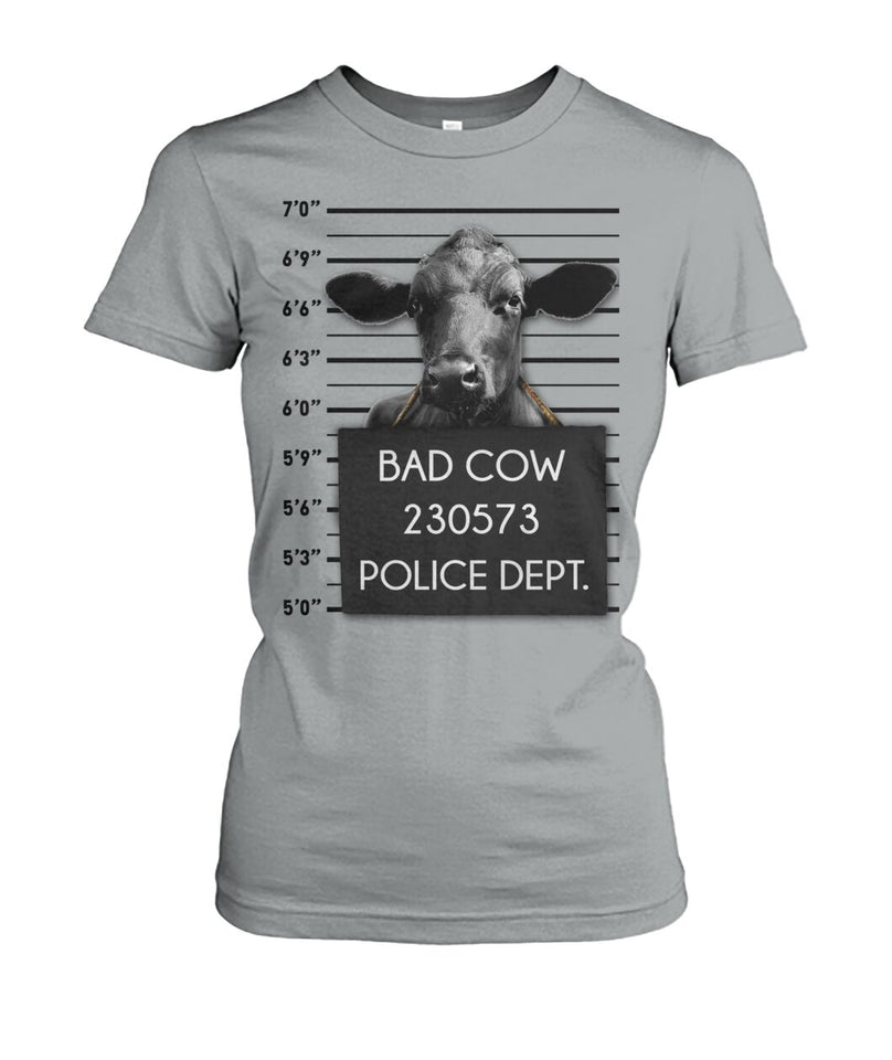 Bad cow - Men's and Women's t-shirt , Vneck, Hoodies - myfunfarm - clothing acceessories shoes for cow lovers, pig, horse, cat, sheep, dog, chicken, goat farmer