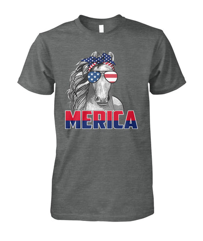 Love horse love america - Men's and Women's t-shirt , Vneck, Hoodies - myfunfarm - clothing acceessories shoes for cow lovers, pig, horse, cat, sheep, dog, chicken, goat farmer