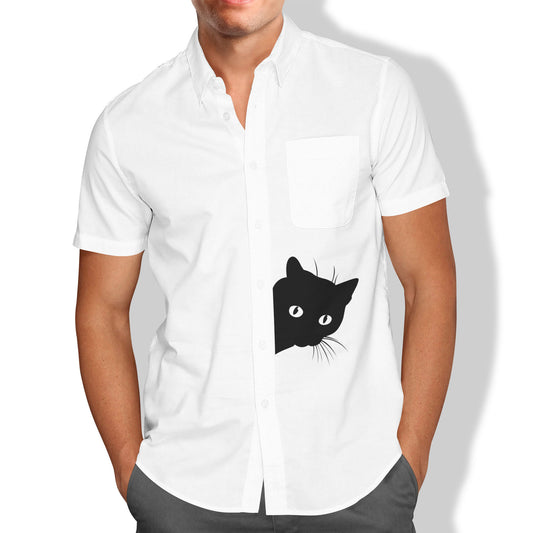 Black Cat - Short Sleeve Shirts - myfunfarm