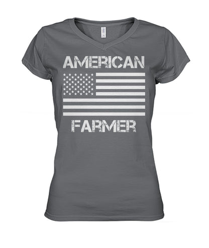 American farmer - Men's and Women's t-shirt , Vneck, Hoodies - myfunfarm - clothing acceessories shoes for cow lovers, pig, horse, cat, sheep, dog, chicken, goat farmer