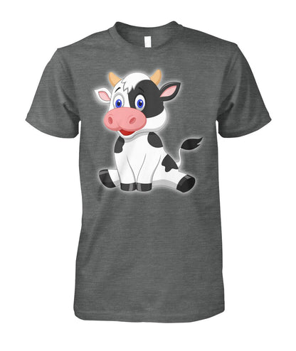 Cute cow  - Men's and Women's t-shirt , Vneck, Hoodies - myfunfarm - clothing acceessories shoes for cow lovers, pig, horse, cat, sheep, dog, chicken, goat farmer