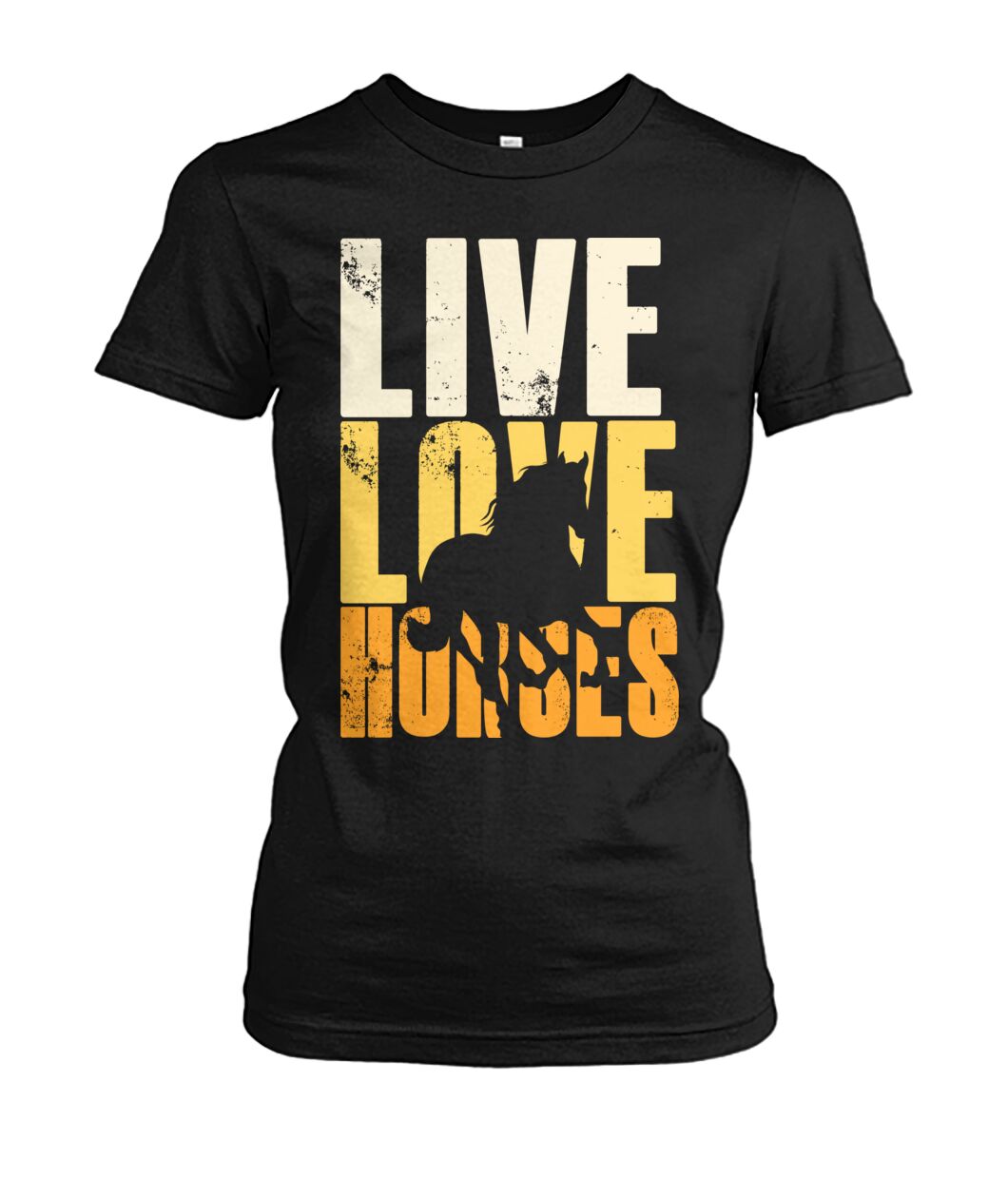 Live love horse - Men's and Women's t-shirt , Vneck, Hoodies - myfunfarm - clothing acceessories shoes for cow lovers, pig, horse, cat, sheep, dog, chicken, goat farmer
