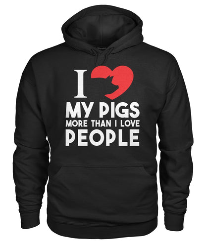 i love pig more than i love people - Men's and Women's t-shirt , Vneck, Hoodies - myfunfarm - clothing acceessories shoes for cow lovers, pig, horse, cat, sheep, dog, chicken, goat farmer