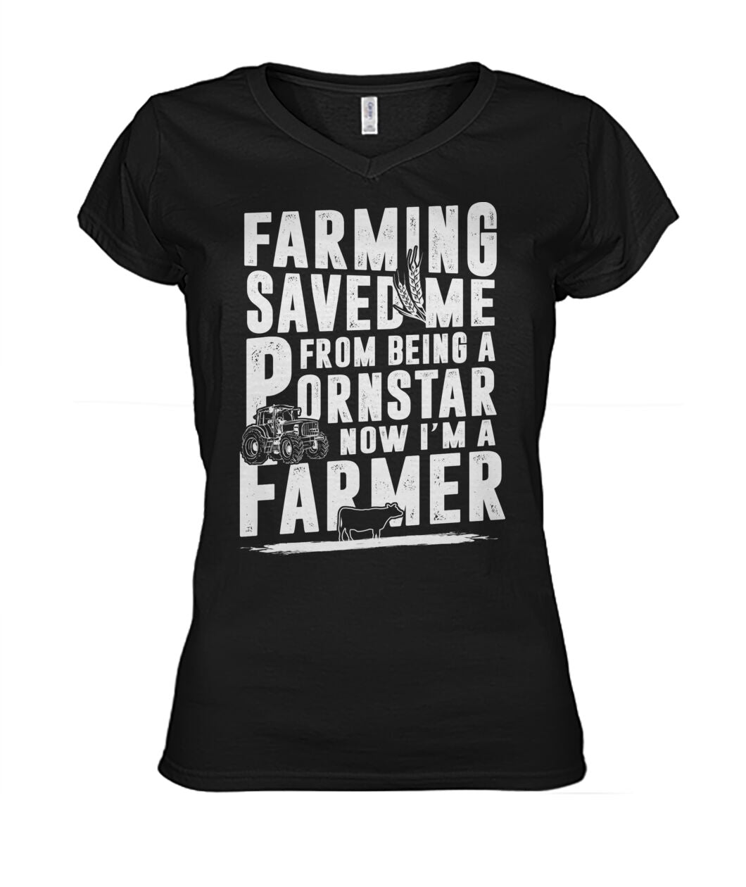 farming saved me  - Men's and Women's t-shirt , Vneck, Hoodies - myfunfarm