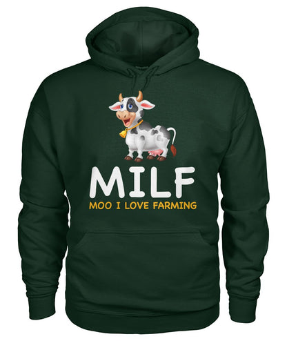 MILF - Moo i love farming - funny design unisex  t-shirt , Hoodies