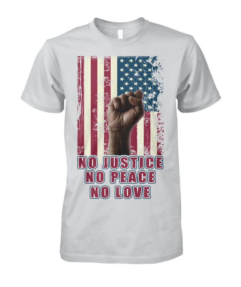 No justice no peace no love  - Men's and Women's t-shirt , Vneck, Hoodies - myfunfarm - clothing acceessories shoes for cow lovers, pig, horse, cat, sheep, dog, chicken, goat farmer