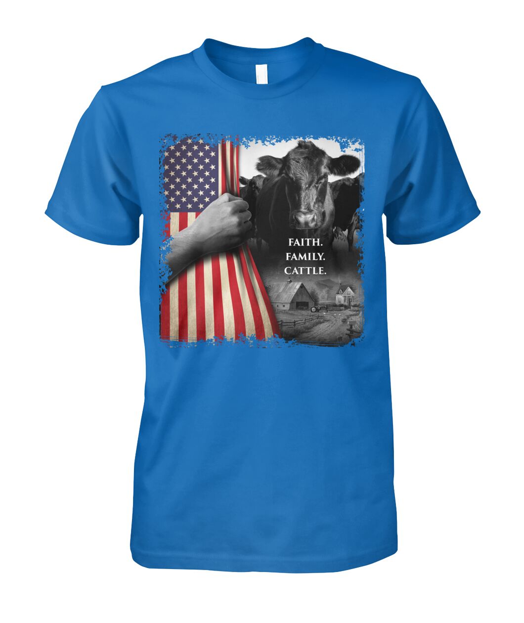 Faith Family Cattle - unisex  t-shirt , Hoodies - myfunfarm
