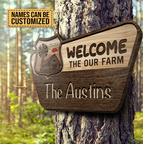 Welcome Sign-custom layered laser cut 4-Layered Wooden Art