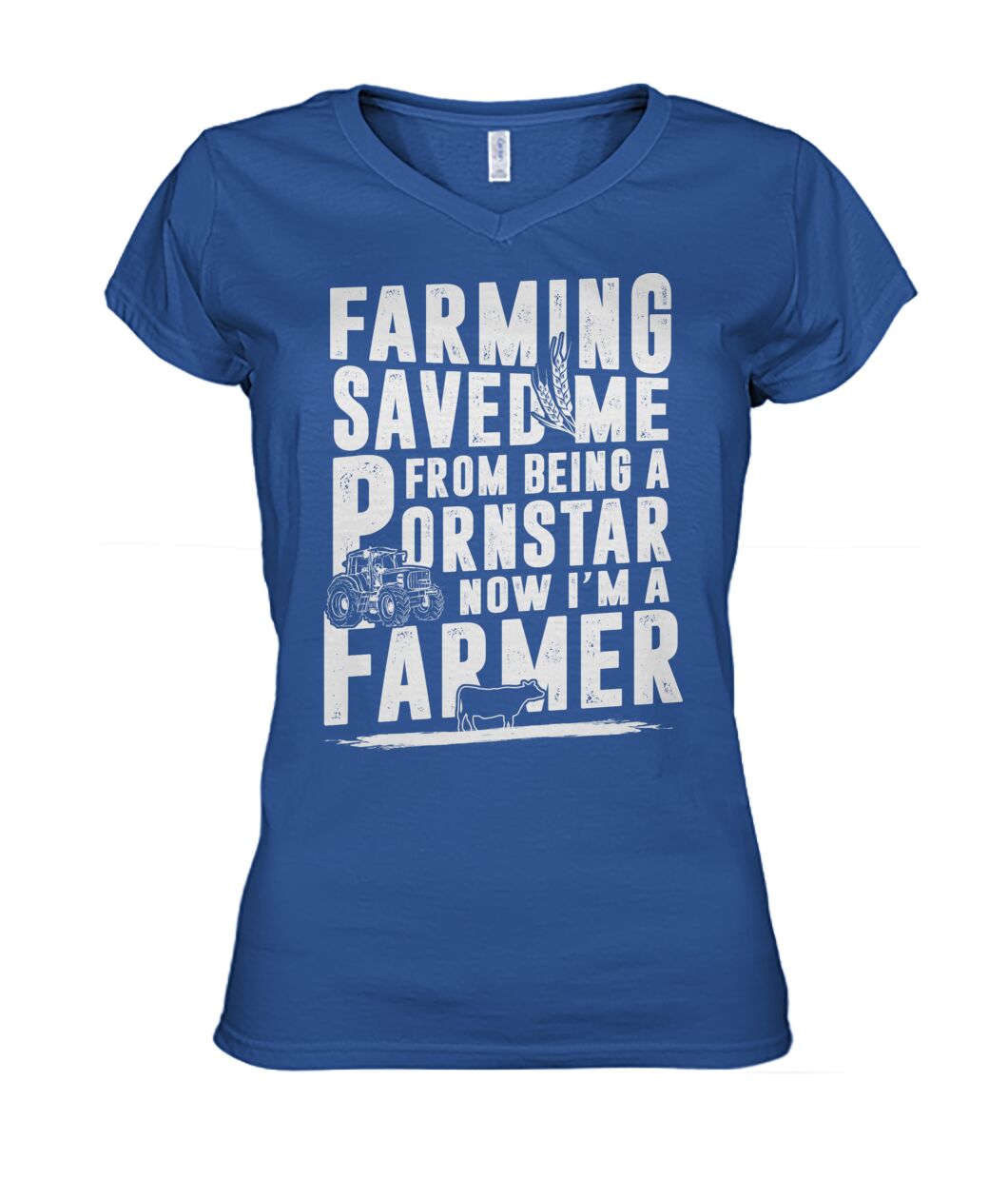 farming saved me  - Men's and Women's t-shirt , Vneck, Hoodies - myfunfarm