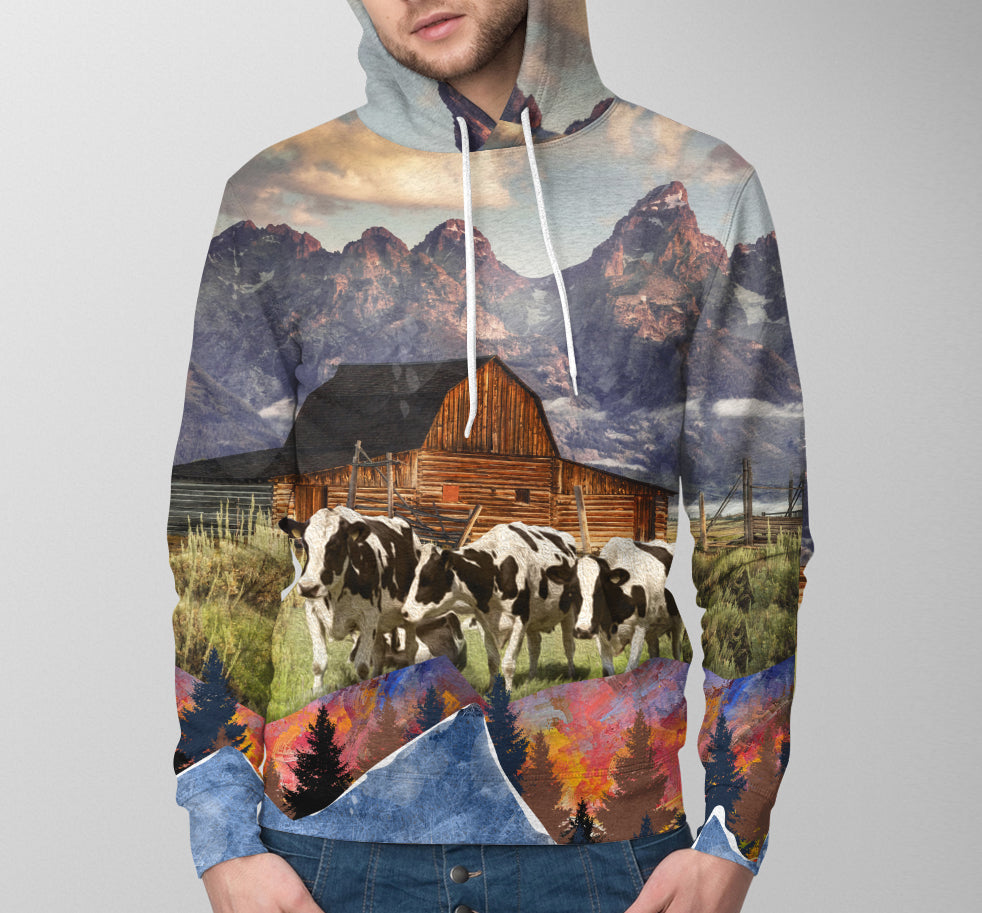 Cattle-Cows painting style print 3d 02 - cow lovers