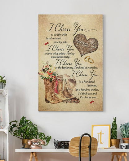 I choose you Wrapped Canvas Prints - No Frame - Cow lovers