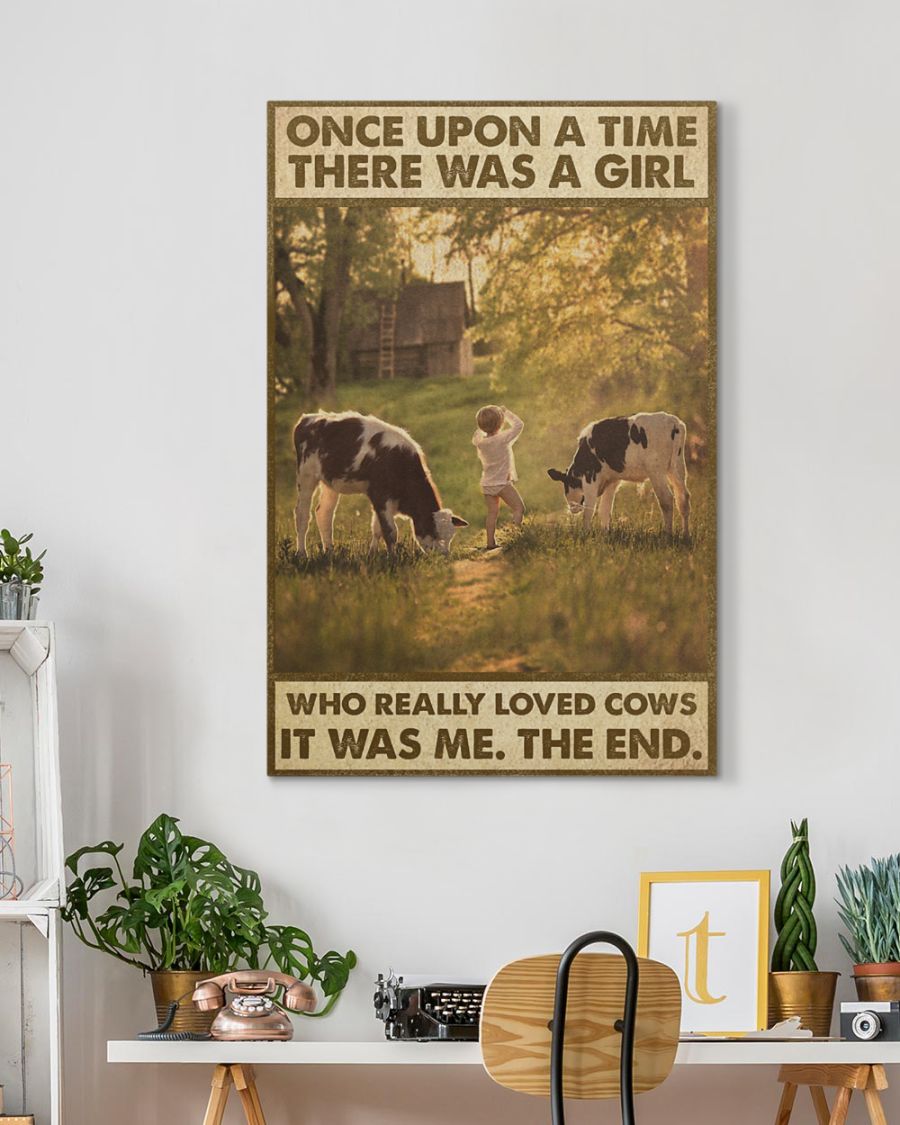 A girl who really loved cows Wrapped Canvas Prints - No Frame - Cow lovers - myfunfarm