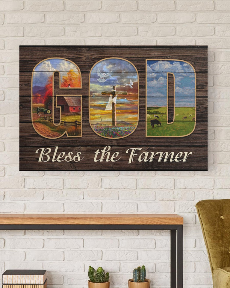 God Bless the Farmer-Gallery Wrapped Canvas Prints