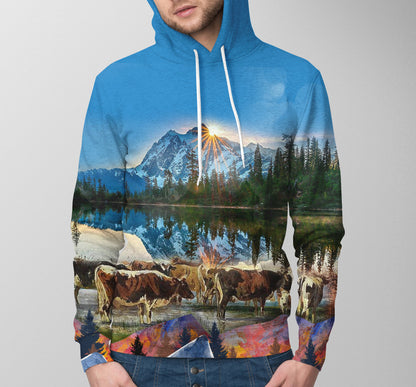 Cattle-Cows painting style print 3d - cow lovers