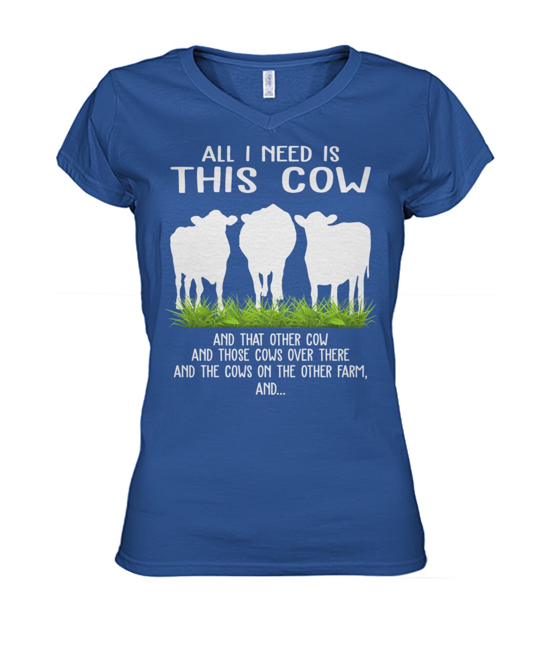 all i need this cow - Men's and Women's t-shirt , Vneck, Hoodies - myfunfarm - clothing acceessories shoes for cow lovers, pig, horse, cat, sheep, dog, chicken, goat farmer
