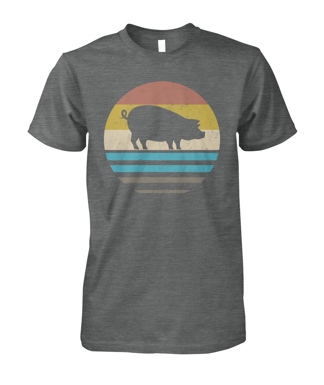 Vintage print pig - Men's and Women's t-shirt , Vneck, Hoodies - myfunfarm - clothing acceessories shoes for cow lovers, pig, horse, cat, sheep, dog, chicken, goat farmer