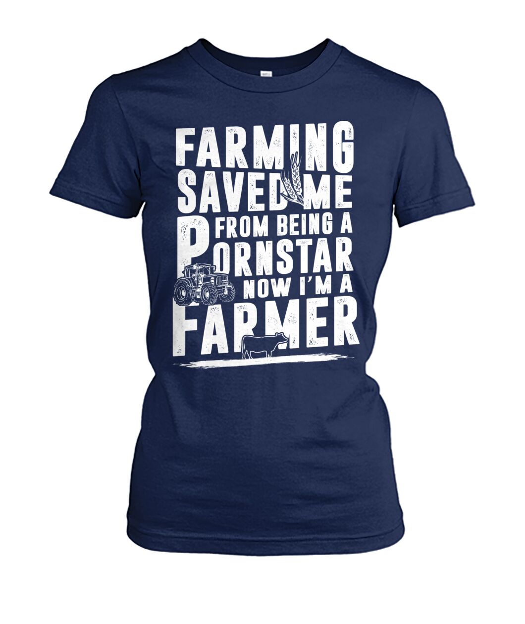 farming saved me  - Men's and Women's t-shirt , Vneck, Hoodies - myfunfarm