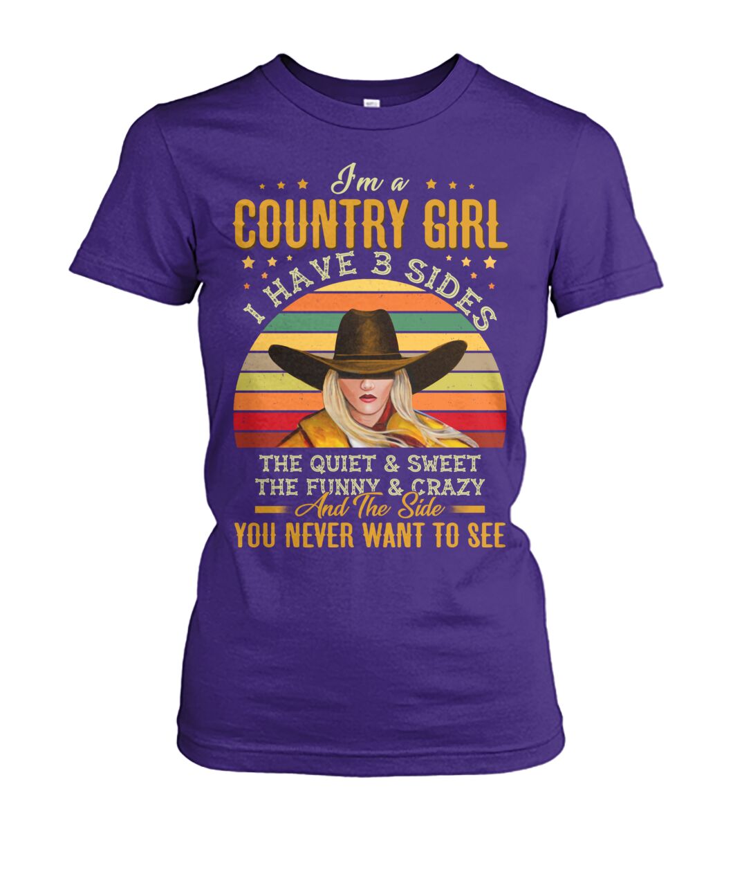 i'm a country girl i have 3 sides - unisex  t-shirt , Hoodies