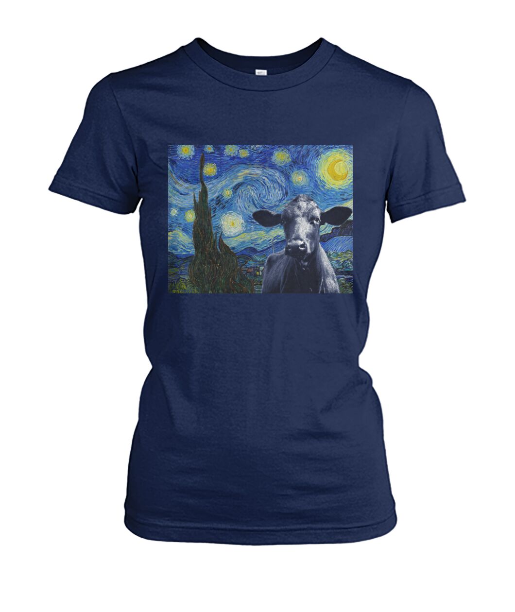Van-gogh-painting Angus black - Men's and Women's t-shirt , Vneck, Hoodies - myfunfarm - clothing acceessories shoes for cow lovers, pig, horse, cat, sheep, dog, chicken, goat farmer