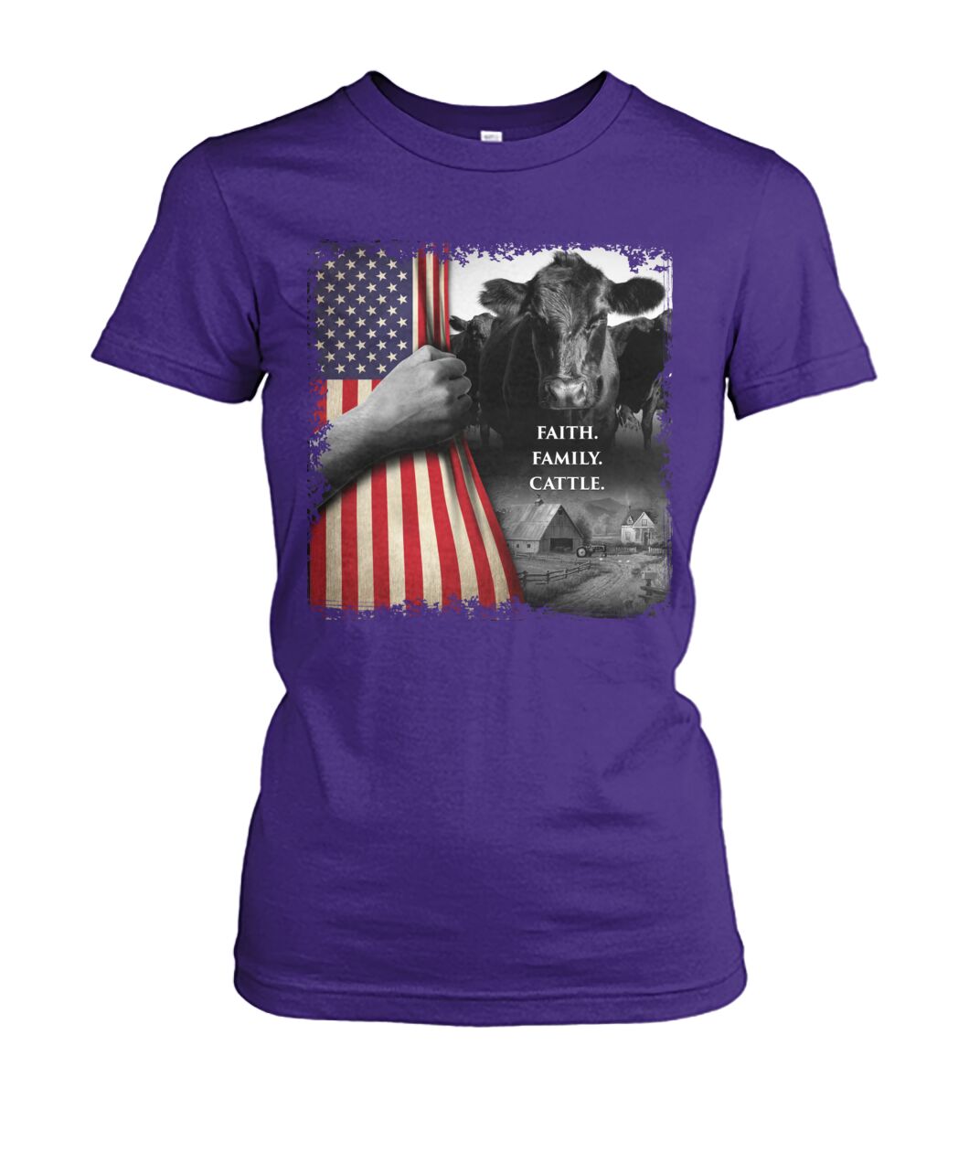 Faith Family Cattle - unisex  t-shirt , Hoodies - myfunfarm