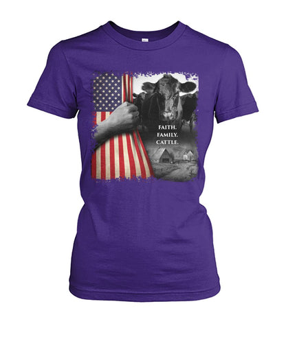 Faith Family Cattle - unisex  t-shirt , Hoodies - myfunfarm