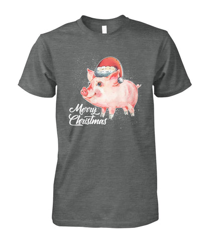 Merry christmas Pig Lovers - Men's and Women's t-shirt , Vneck, Hoodies - myfunfarm - clothing acceessories shoes for cow lovers, pig, horse, cat, sheep, dog, chicken, goat farmer