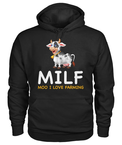 MILF - Moo i love farming - funny design unisex  t-shirt , Hoodies