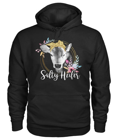 Salty heifer  - Men's and Women's t-shirt , Vneck, Hoodies - myfunfarm - clothing acceessories shoes for cow lovers, pig, horse, cat, sheep, dog, chicken, goat farmer