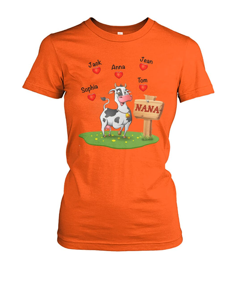 Custom names Cow Lovers - unisex  t-shirt for Mother's day