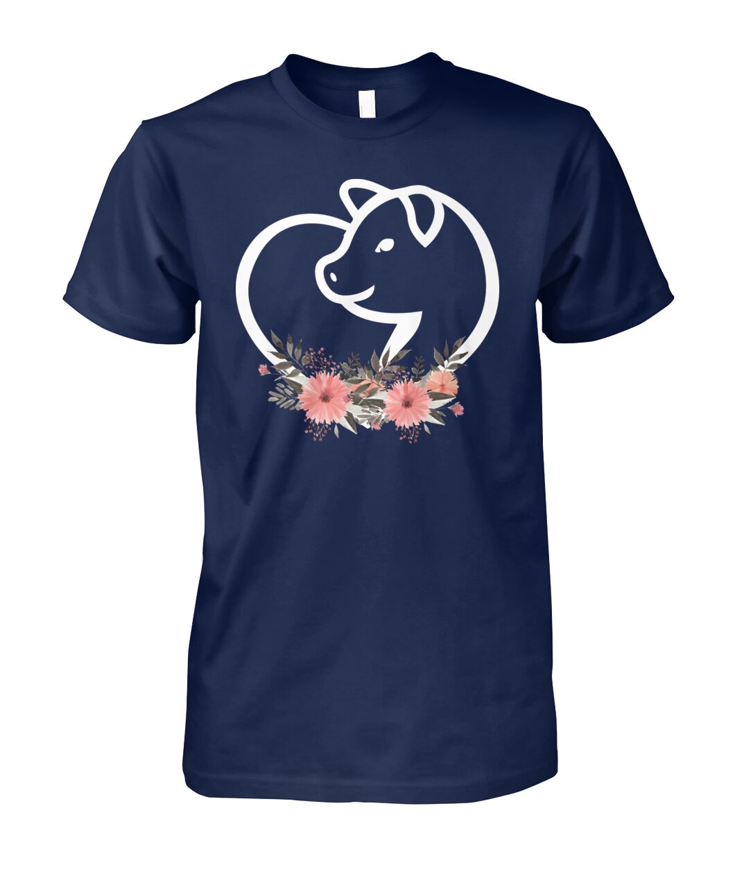 Heart flowers Pig - Men's and Women's t-shirt , Vneck, Hoodies - myfunfarm - clothing acceessories shoes for cow lovers, pig, horse, cat, sheep, dog, chicken, goat farmer