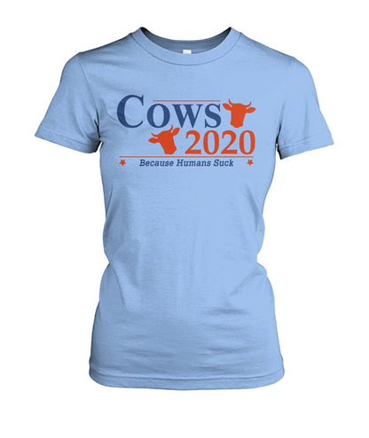 Cows 2020 because humans suck  - Men's and Women's t-shirt , Hoodies - myfunfarm