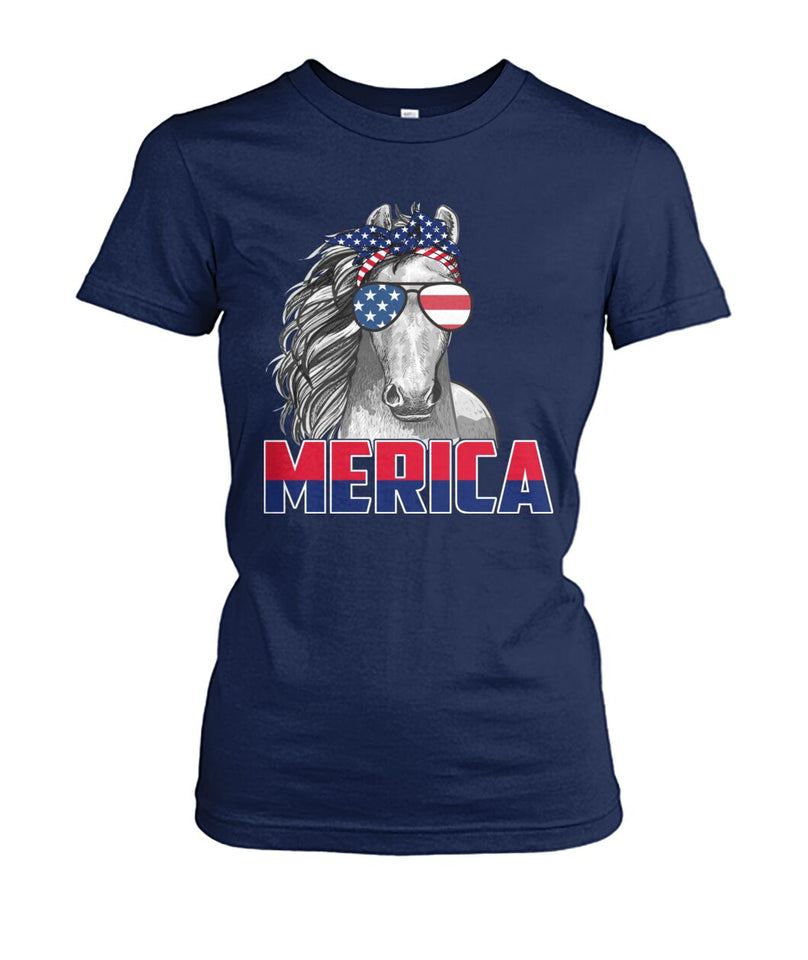 Love horse love america - Men's and Women's t-shirt , Vneck, Hoodies - myfunfarm - clothing acceessories shoes for cow lovers, pig, horse, cat, sheep, dog, chicken, goat farmer