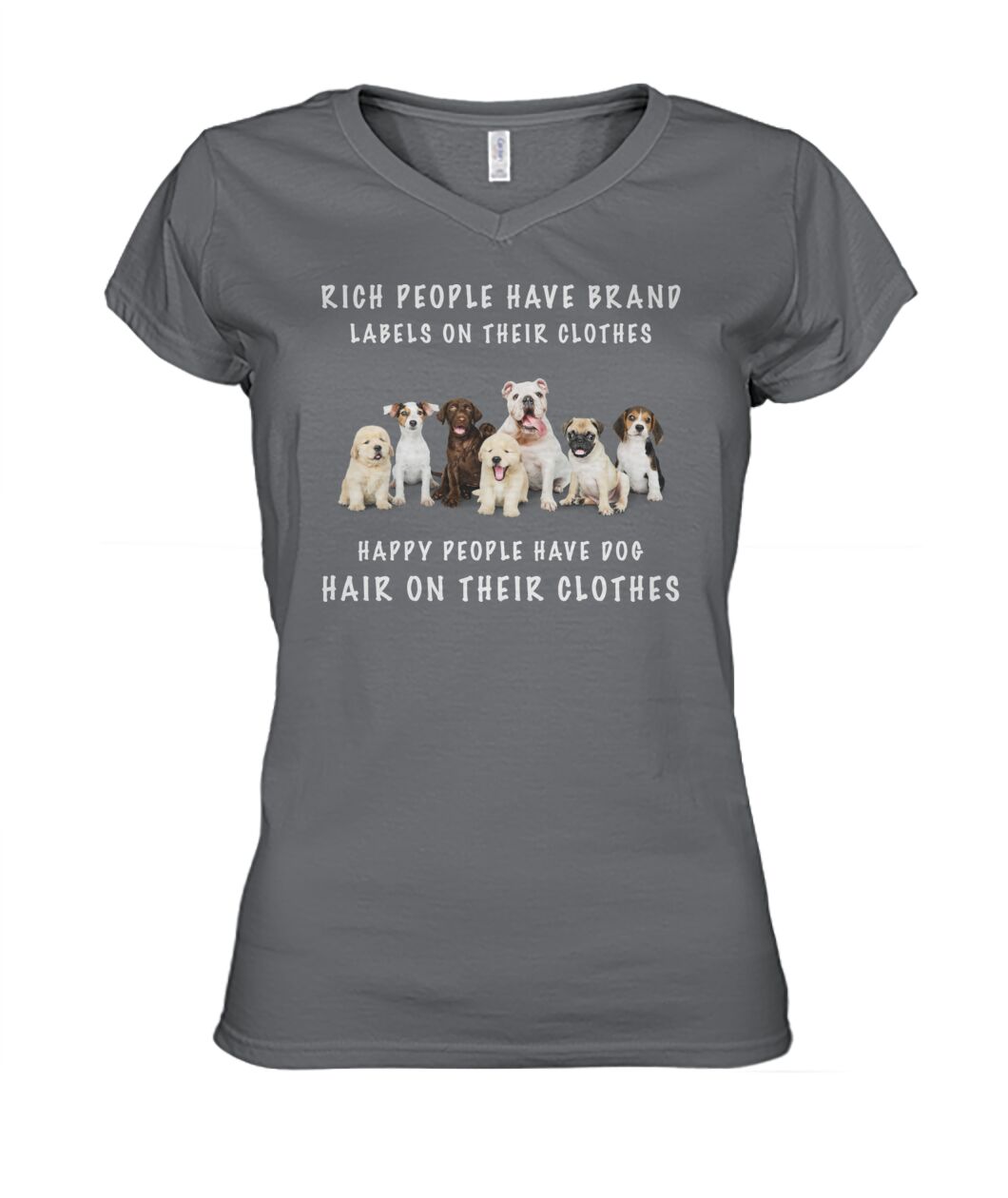 Happy people have dog - Men's and Women's t-shirt , Vneck, Hoodies - myfunfarm - clothing acceessories shoes for cow lovers, pig, horse, cat, sheep, dog, chicken, goat farmer