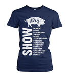 Show pig - Men's and Women's t-shirt , Vneck, Hoodies - myfunfarm - clothing acceessories shoes for cow lovers, pig, horse, cat, sheep, dog, chicken, goat farmer