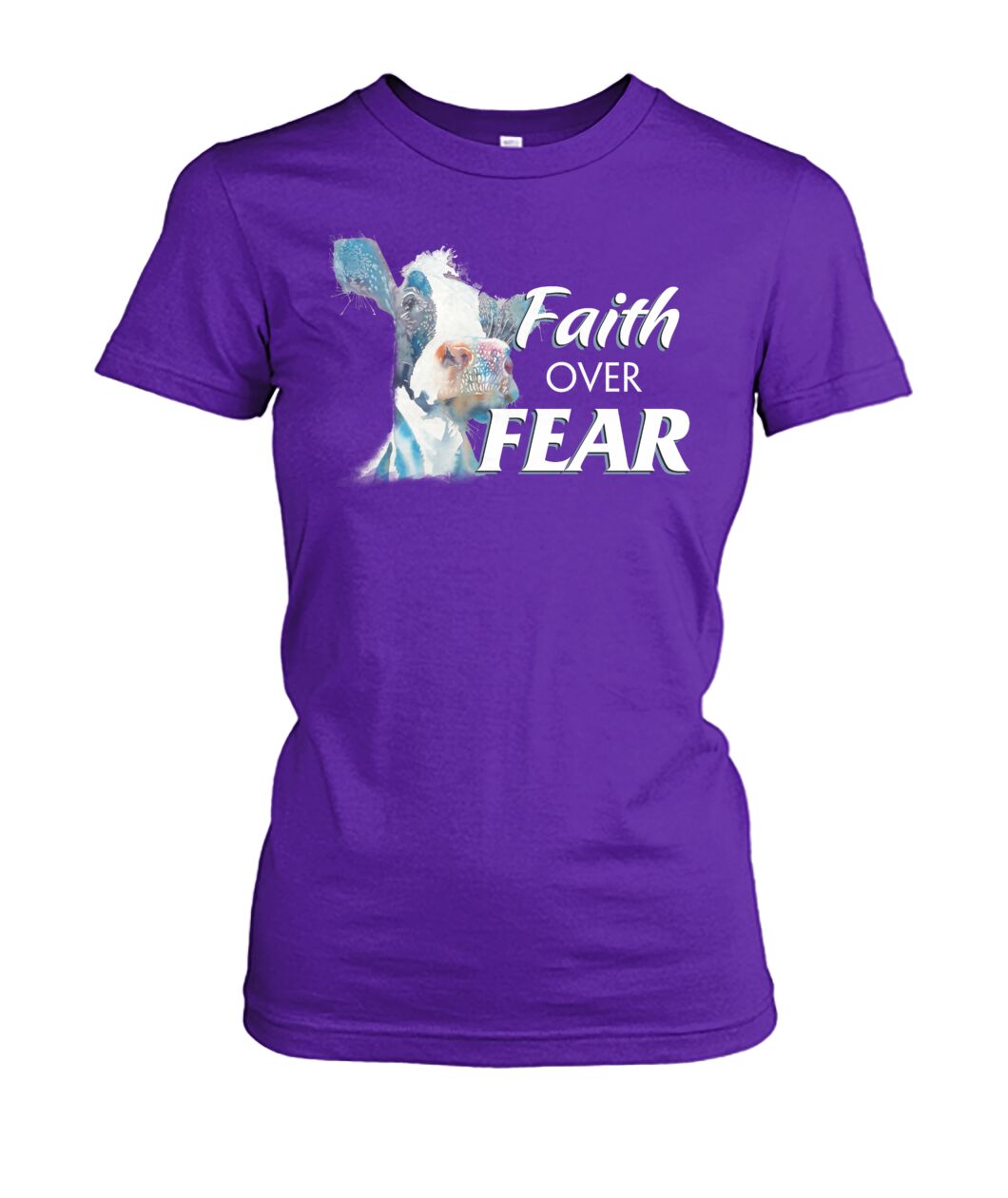 faith over fear - Men's and Women's t-shirt , Vneck, Hoodies - myfunfarm - clothing acceessories shoes for cow lovers, pig, horse, cat, sheep, dog, chicken, goat farmer
