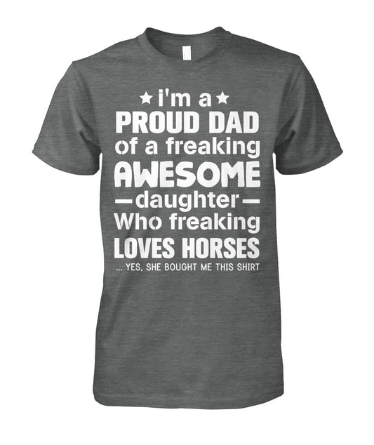 i'm a proud dad  - Men's and Women's t-shirt , Vneck, Hoodies - myfunfarm - clothing acceessories shoes for cow lovers, pig, horse, cat, sheep, dog, chicken, goat farmer