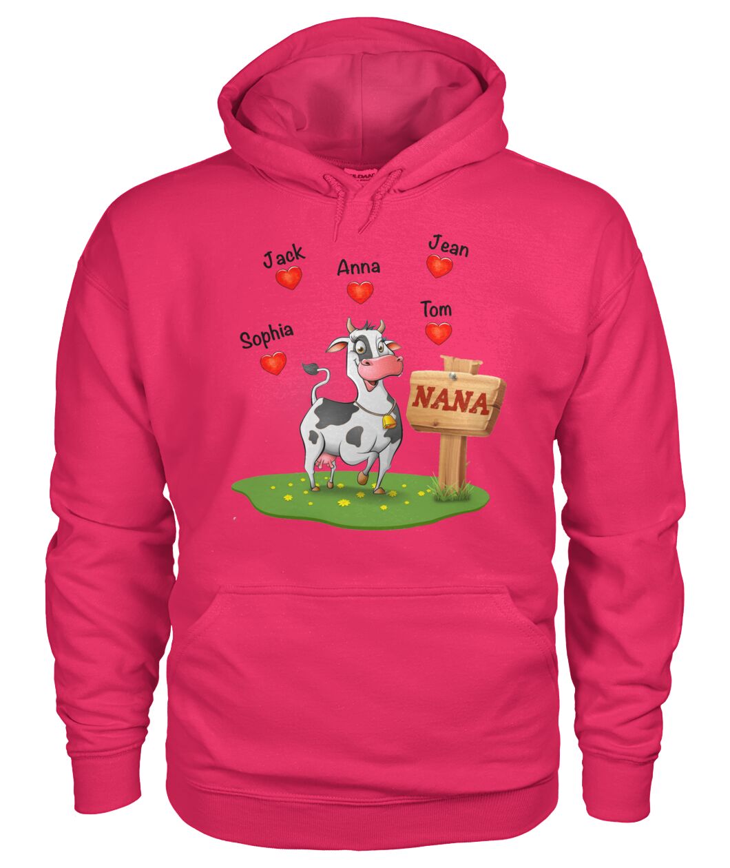 Custom names Cow Lovers - unisex  t-shirt for Mother's day