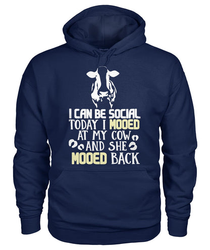 i can be social today i mooed  - Men's and Women's t-shirt , Vneck, Hoodies - myfunfarm - clothing acceessories shoes for cow lovers, pig, horse, cat, sheep, dog, chicken, goat farmer