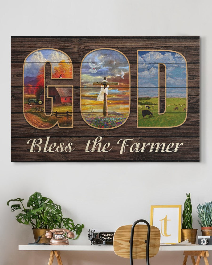 God Bless the Farmer-Gallery Wrapped Canvas Prints