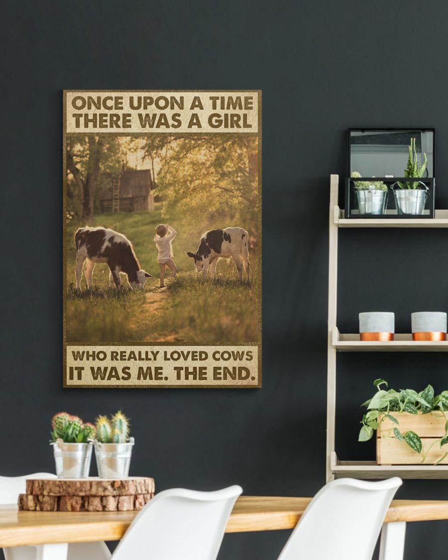 A girl who really loved cows Wrapped Canvas Prints - No Frame - Cow lovers - myfunfarm