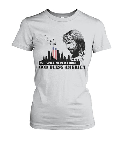 We will never forget 911 - God bless america  - unisex  t-shirt , Hoodies