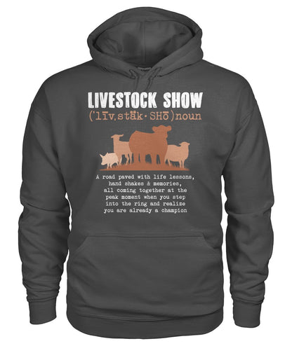 Livestock show - Men's and Women's t-shirt , Vneck, Hoodies - myfunfarm - clothing acceessories shoes for cow lovers, pig, horse, cat, sheep, dog, chicken, goat farmer
