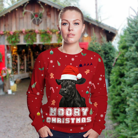 Angus cattle - Moory Christmas -  Sweatshirt for adult and youth