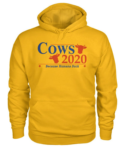 Cows 2020 because humans suck  - Men's and Women's t-shirt , Hoodies - myfunfarm