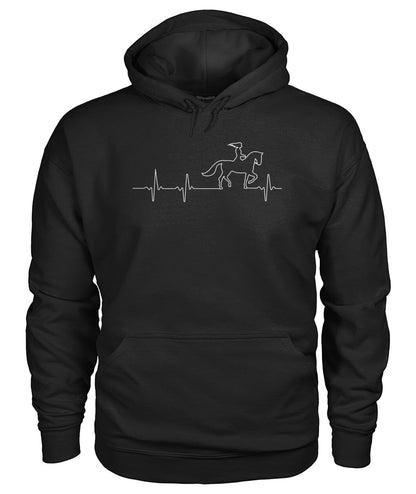 Heart beat of girl loves horse - Men's and Women's t-shirt , Vneck, Hoodies - myfunfarm - clothing acceessories shoes for cow lovers, pig, horse, cat, sheep, dog, chicken, goat farmer