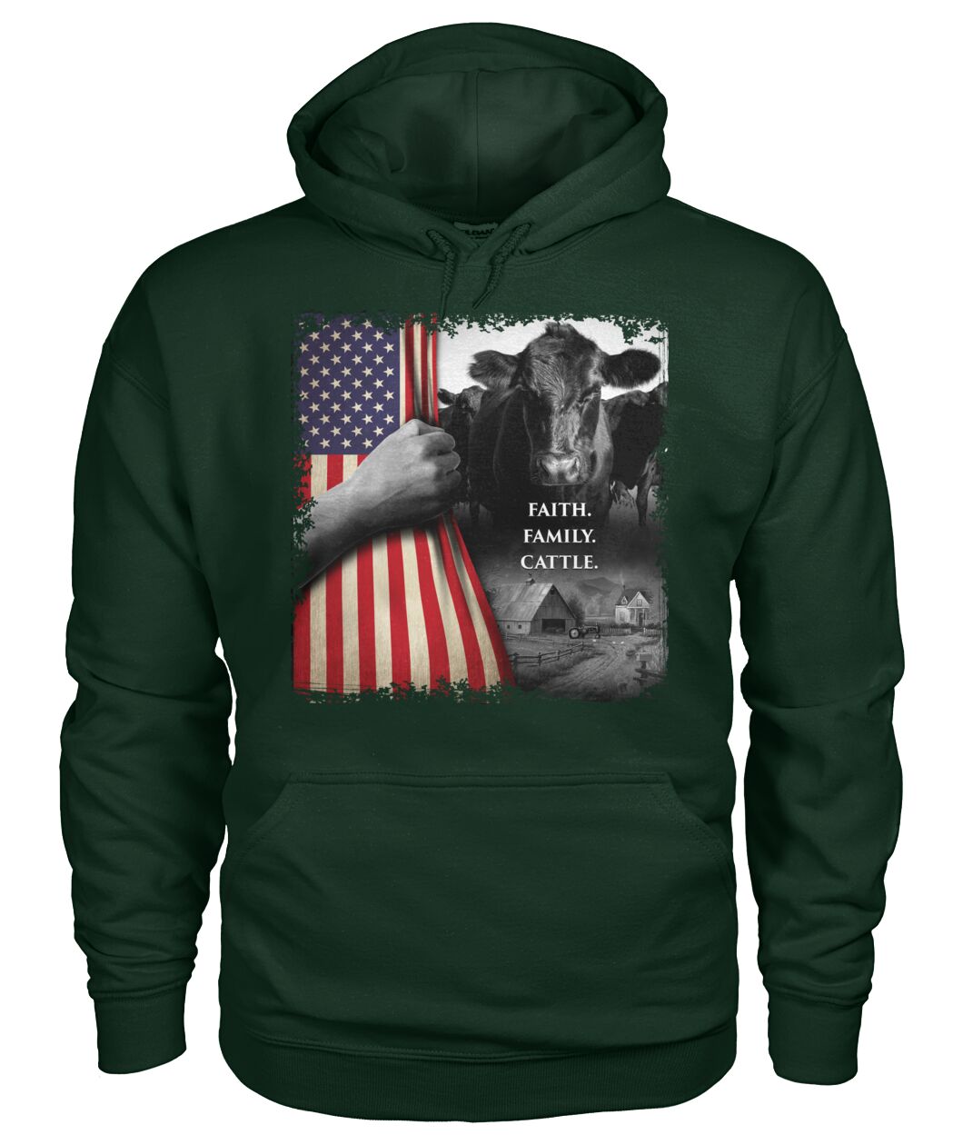 Faith Family Cattle - unisex  t-shirt , Hoodies - myfunfarm