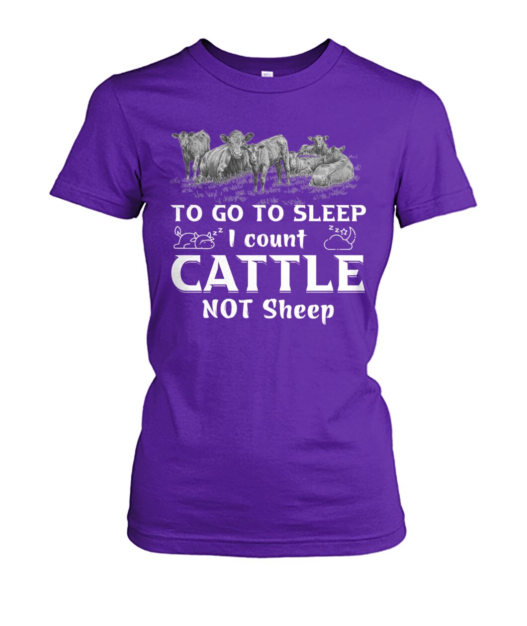 To go to sleep i count cattle not sheep - Funny t-shirt, hoodies